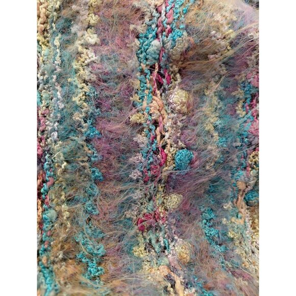Colleen Toland Vintage Bobble Sweater Pullover Hand Knitted Small Purple Teal - Picture 8 of 8